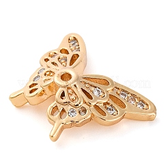 Латунные микро проложить кубического циркония бусы KK-K378-42G