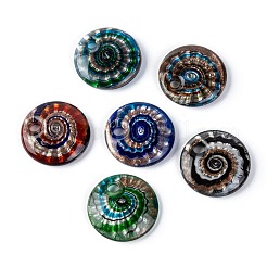 Ручной работы подвески серебряной фольгой бусины FOIL-S116-1-B