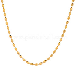 Европейские 4 мм 304 нержавеющая сталь рисовые шарики цепи ожерелья для женщин&nbsp;JU3322