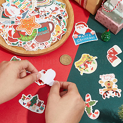 2 комплект из 2-х самоклеящихся ПВХ-наклеек с рождественской тематикой&nbsp;DIY-SC0032-86