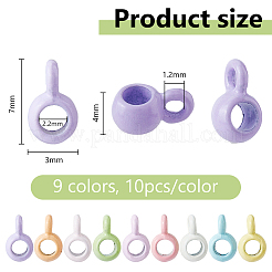 90 шт. 9-х цветные литые трубчатые дужки&nbsp;FIND-DC0007-92