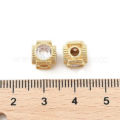 Латунные микро проложить кубического циркония бусы KK-P297-02LG