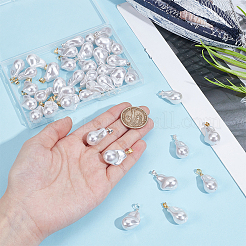 40 шт. 2 стиля подвески из искусственного жемчуга из смолы&nbsp;PALLOY-PH01754