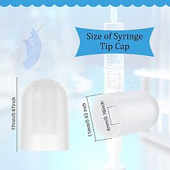 100 шт. прозрачный пластиковый колпачок для шприца&nbsp;AJEW-OC0002-97