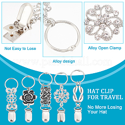 5 шт. 5 стиля железные ретро-зажимы для шляп&nbsp;FIND-PH0005-79