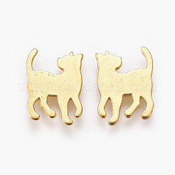 Кабошоны для котят из сплава PALLOY-WH0051-01G-01