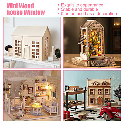 Мини-деревянный кукольный домик DJEW-WH0015-112