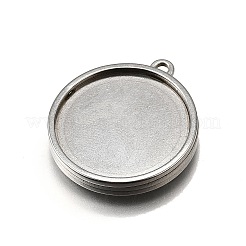 Оправы для подвесок из нержавеющей стали 304 в виде кабошонов&nbsp;STAS-S181-02P-F