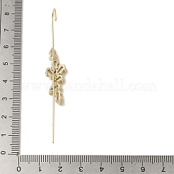 Женские серьги-крючки из латуни со стразами и кристаллами EJEW-C097-02G-05