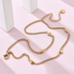 Браслеты из двухслойной панцирной цепи из нержавеющей стали 304 для женщин BJEW-C089-13G