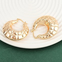 Латунные серьги обруча EJEW-H168-07G