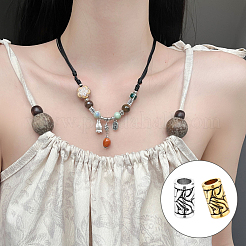 100 шт. 2 цвета тибетский стиль сплав европейские бусины TIBEB-SP0001-02