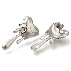 Серьги-гвоздики в форме сердца из нержавеющей стали 304&nbsp;EJEW-I312-12P