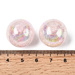 Цвет AB прозрачный хрустят круглый акриловые бусины&nbsp;CACR-S006-01