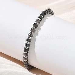 Браслеты из натурального лабрадорита и немагнитного синтетического гематита для женщин&nbsp;BJEW-Z148-04P-01