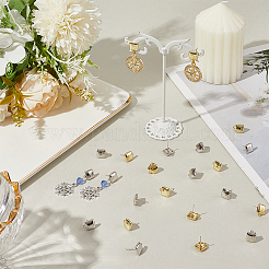 32 шт. 2-цветная фурнитура для сережек-гвоздиков из сплава&nbsp;FIND-SC0015-79