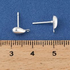 Серьги-гвоздики из латуни в форме капли&nbsp;KK-H258-12S