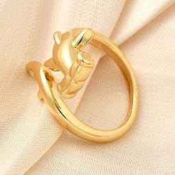 Кольца-манжеты из китовой латуни для женщин RJEW-Z085-01G-01