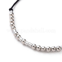 Унисекс регулируемые браслеты азбуки Морзе&nbsp;BJEW-JB05011-03