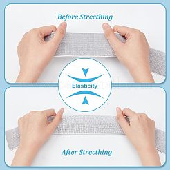 Плоская эластичная резинка из полиэстера с блестками OCOR-WH0086-13B