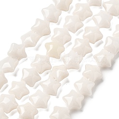 Бусины из натурального белого нефрита G-Z080-A23-8mm