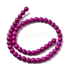 Синтетических нитей бирюзовые бусы TURQ-G106-8mm-02O