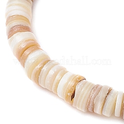 Браслеты из синтетических бирюзовых бусин и натуральных пресноводных ракушек BJEW-JB11873