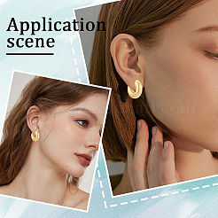 2 пара серег-манжет из нержавеющей стали 304&nbsp;EJEW-BBC0001-78