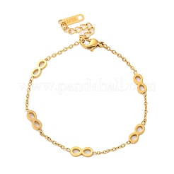 Браслеты из нержавеющей стали 304 с цепочкой бесконечности BJEW-Z099-02G