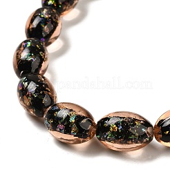 Нити стеклянных бусин из дихроичной фольги ручной работы DICH-U001-12F