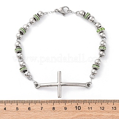 201 браслет из звеньев цепи из нержавеющей стали&nbsp;BJEW-A032-01P-01