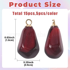 15шт 3 цвета подвески из смолы&nbsp;RESI-YW0006-02
