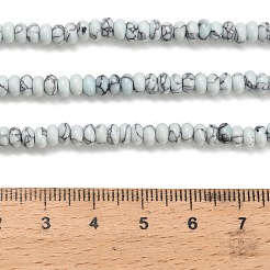 Синтетических нитей бирюзовые бусы G-Z110-B01-2x4mm-01