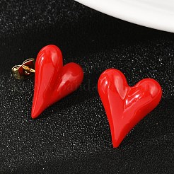 Серьги-гвоздики из латуни с эмалью для женщин EJEW-A126-02G