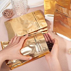 10 шт. БОПП и алюминизированный ПЭТ и полиэтиленовые пакеты для кофе с застежкой-молнией и клапаном&nbsp;ABAG-TA0001-93D