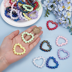 32шт 8 цвета пластиковые бусины&nbsp;OACR-PH0004-67