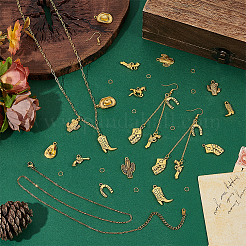 Наборы для самостоятельного изготовления сережек/ожерелья в стиле ковбойского запада&nbsp;DIY-PH0032-91