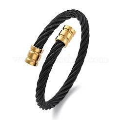 Браслеты-торсионы из нержавеющей стали 304 для женщин&nbsp;BJEW-P310-14MC