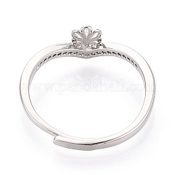 Закрепка для колец-штифтов из цветочной латуни с микропаве из кубического циркония KK-N274-30P