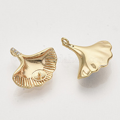 Латунный микро-паве прозрачный кубический цирконий KK-T054-21G-NF