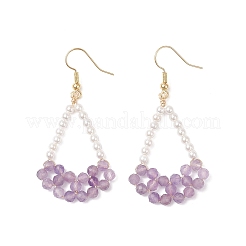 Серьги-подвески из натурального аметиста EJEW-TA00742-03