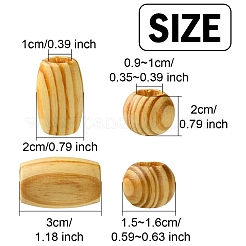 40 шт. 2 вида сосновых бусин&nbsp;WOOD-YW0001-48