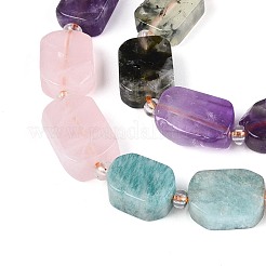 Нитки бусин для чакры из натурального лазурита&nbsp;G-C098-A30-01