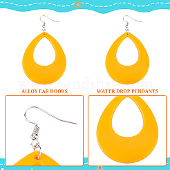 6 пара 6-х стилевых акриловых сережек-капель с отверстиями EJEW-AN0002-11