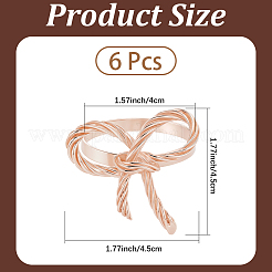 Бант железные кольца для салфеток&nbsp;DIY-WH20007-680RG