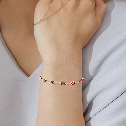 1 шт. латунные и ручные браслеты-цепочки с защитой от сглаза&nbsp;AJEW-LP0007-66B