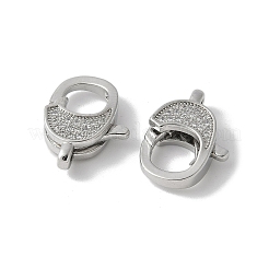 Латунные микро проложить кубического циркония когтя омара застежками KK-F893-06P