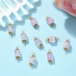 10 шт. прозрачные треснувшие стеклянные подвески-кубики&nbsp;PALLOY-JF03946