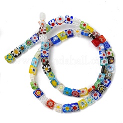 Ручной работы стеклянная бусина тысячецветник нитей LAMP-J039-6mm-M