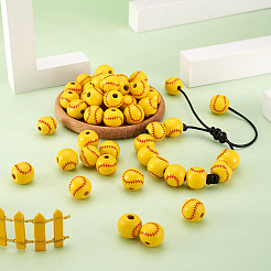 100 шт. крашеные деревянные бусины WOOD-CW0001-06